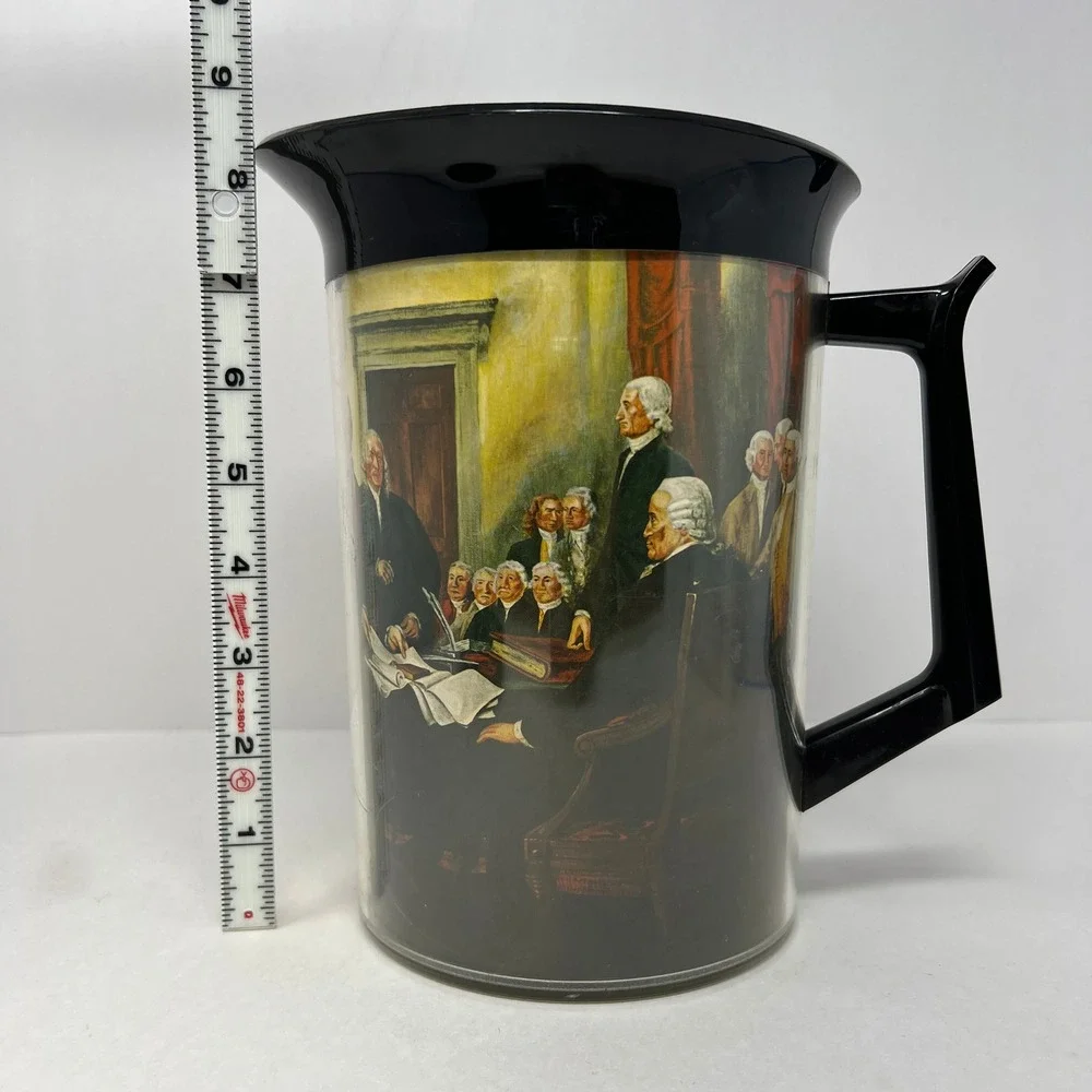 Thermo Serv Pitcher Black Declaration of Independence Vintage Insulated